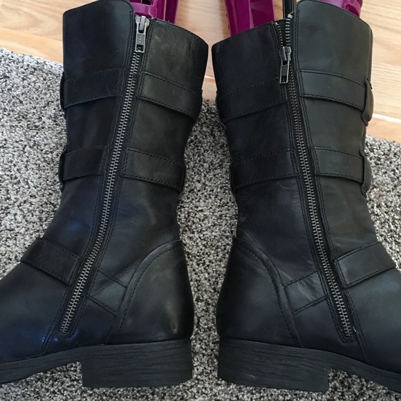 Born Black Triple Buckle Leather Boots - Picture 4 of 8